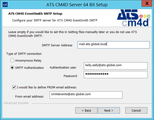 Run the CM4D Server Installer