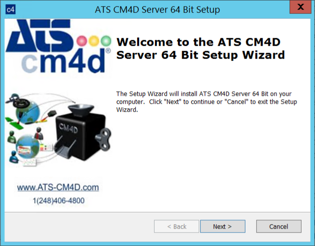 Run the CM4D Server Installer