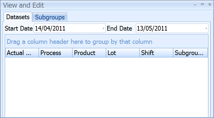 View and Edit Data